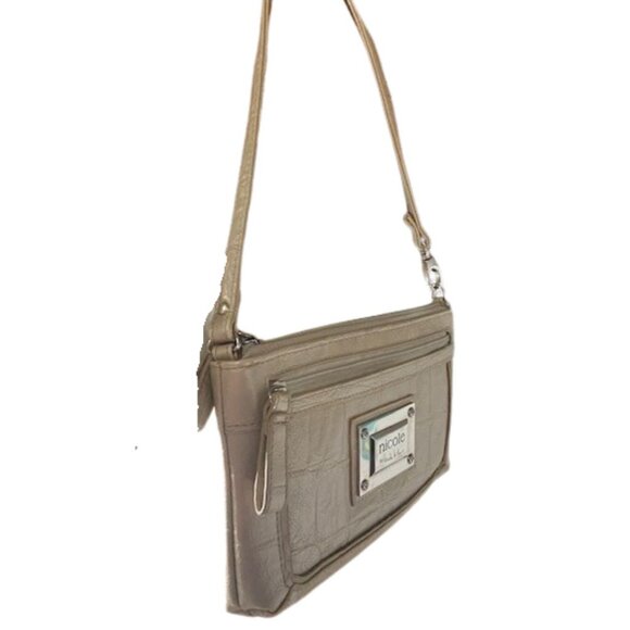 Nicole By Nicole Miller Wristlet Metallic Tan Excellent Condition, Small Clutch - Picture 5 of 12